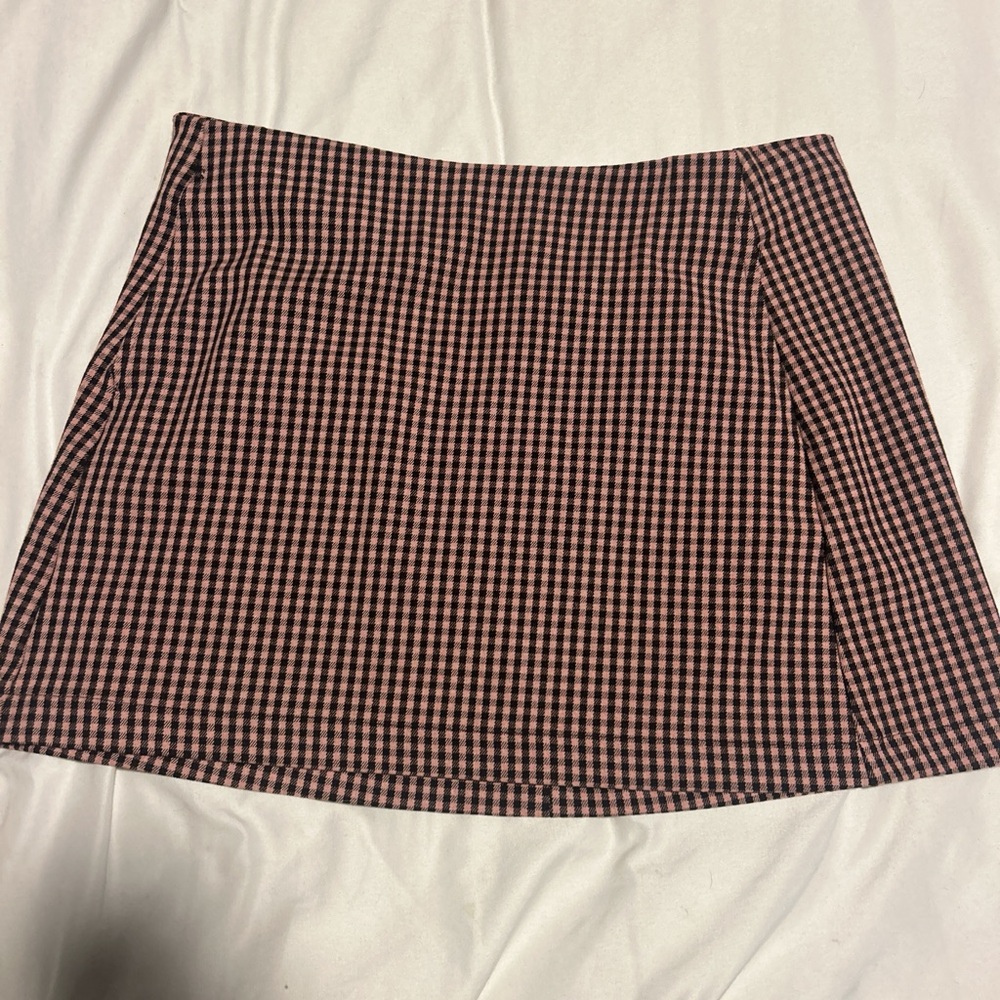Checkered Pink and Black Women's Skirt
